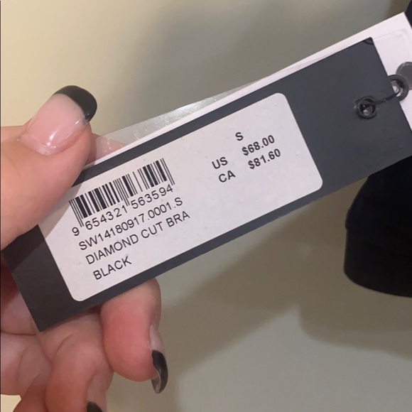 NWT SoulCycle Black Diamond Cut Sports Bra - Picture 7 of 8